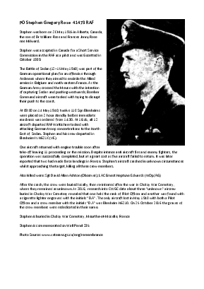 A preview of a PDF biography for Rose, Stephen Gregory